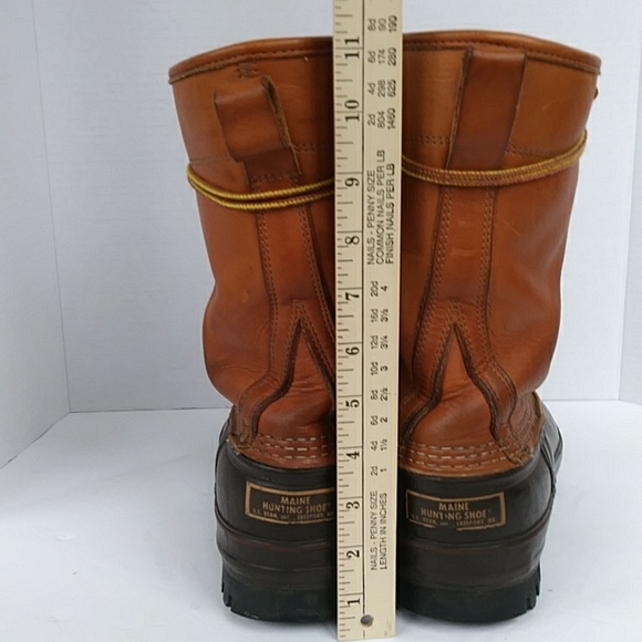 L.L. Bean Gore-Tex Thinsulate Maine Hunting Shoe 10 Leather Boot Brown - Picture 15 of 16